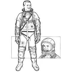 Раскраска: космонавт (Профессии и профессии) #87595 - Раскраски для печати