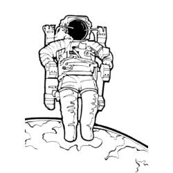 Раскраска: космонавт (Профессии и профессии) #87596 - Раскраски для печати