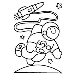 Раскраска: космонавт (Профессии и профессии) #87597 - Раскраски для печати