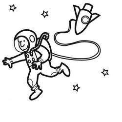 Раскраска: космонавт (Профессии и профессии) #87598 - Раскраски для печати