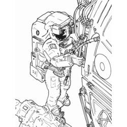 Раскраска: космонавт (Профессии и профессии) #87599 - Раскраски для печати