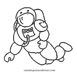 Раскраска: космонавт (Профессии и профессии) #87602 - Раскраски для печати