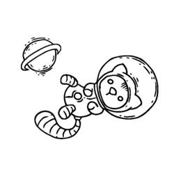 Раскраска: космонавт (Профессии и профессии) #87610 - Раскраски для печати