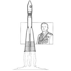 Раскраска: космонавт (Профессии и профессии) #87613 - Бесплатные раскраски для печати