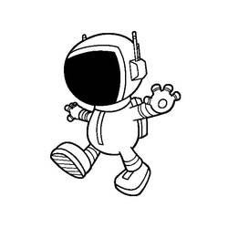 Раскраска: космонавт (Профессии и профессии) #87617 - Раскраски для печати