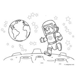 Раскраска: космонавт (Профессии и профессии) #87618 - Раскраски для печати