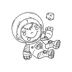 Раскраска: космонавт (Профессии и профессии) #87619 - Раскраски для печати