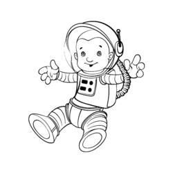 Раскраска: космонавт (Профессии и профессии) #87630 - Раскраски для печати