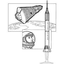 Раскраска: космонавт (Профессии и профессии) #87631 - Бесплатные раскраски для печати