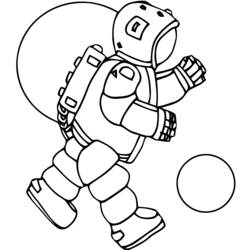 Раскраска: космонавт (Профессии и профессии) #87642 - Раскраски для печати