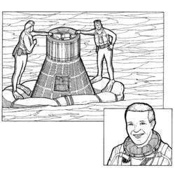Раскраска: космонавт (Профессии и профессии) #87652 - Бесплатные раскраски для печати