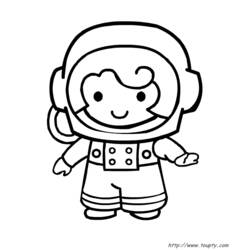 Раскраски: космонавт - Раскраски для печати