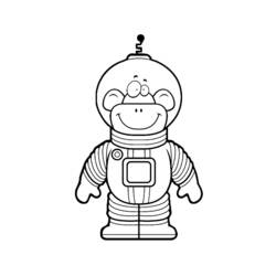 Раскраска: космонавт (Профессии и профессии) #87672 - Раскраски для печати