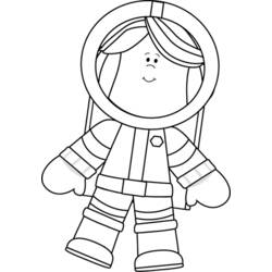 Раскраска: космонавт (Профессии и профессии) #87732 - Раскраски для печати