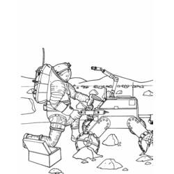 Раскраска: космонавт (Профессии и профессии) #87911 - Бесплатные раскраски для печати
