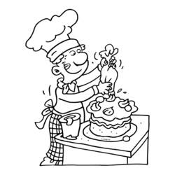 Раскраска: пекарь (Профессии и профессии) #89864 - Раскраски для печати