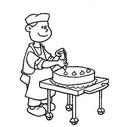 Раскраска: пекарь (Профессии и профессии) #89865 - Раскраски для печати