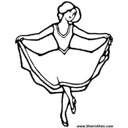 Раскраска: Танцор (Профессии и профессии) #92112 - Бесплатные раскраски для печати