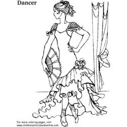 Раскраска: Танцор (Профессии и профессии) #92149 - Бесплатные раскраски для печати