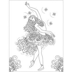 Раскраска: Танцор (Профессии и профессии) #92200 - Раскраски для печати