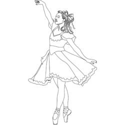 Раскраска: Танцор (Профессии и профессии) #92216 - Бесплатные раскраски для печати