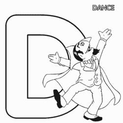 Раскраска: Танцор (Профессии и профессии) #92232 - Бесплатные раскраски для печати