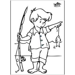 Раскраска: рыбак (Профессии и профессии) #103954 - Раскраски для печати