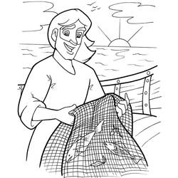 Раскраска: рыбак (Профессии и профессии) #104005 - Раскраски для печати