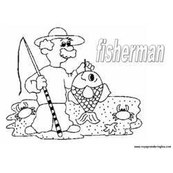 Раскраска: рыбак (Профессии и профессии) #104044 - Раскраски для печати