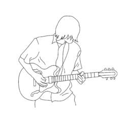 Раскраска: гитарист (Профессии и профессии) #98065 - Раскраски для печати