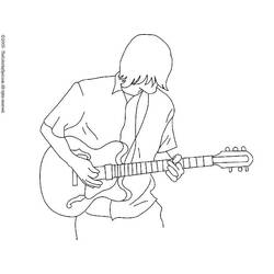 Раскраска: гитарист (Профессии и профессии) #98326 - Раскраски для печати