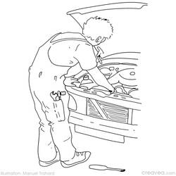 Раскраска: механик (Профессии и профессии) #101743 - Раскраски для печати
