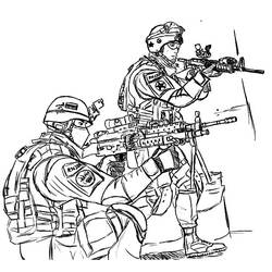 Раскраска: военные (Профессии и профессии) #102363 - Раскраски для печати