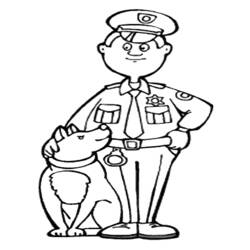 Раскраска: полицейский (Профессии и профессии) #105356 - Раскраски для печати