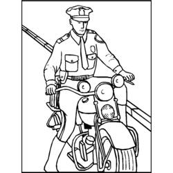 Раскраска: полицейский (Профессии и профессии) #105360 - Бесплатные раскраски для печати