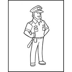 Раскраска: полицейский (Профессии и профессии) #105362 - Раскраски для печати