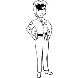 Раскраска: полицейский (Профессии и профессии) #105363 - Раскраски для печати