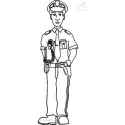 Раскраска: полицейский (Профессии и профессии) #105364 - Раскраски для печати