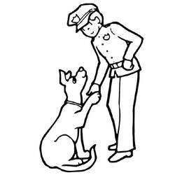 Раскраска: полицейский (Профессии и профессии) #105370 - Бесплатные раскраски для печати