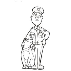 Раскраска: полицейский (Профессии и профессии) #105371 - Раскраски для печати