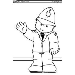 Раскраска: полицейский (Профессии и профессии) #105379 - Бесплатные раскраски для печати