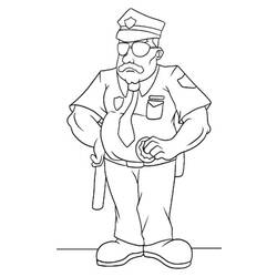 Раскраска: полицейский (Профессии и профессии) #105385 - Бесплатные раскраски для печати