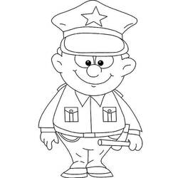 Раскраска: полицейский (Профессии и профессии) #105389 - Раскраски для печати