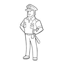 Раскраска: полицейский (Профессии и профессии) #105397 - Раскраски для печати