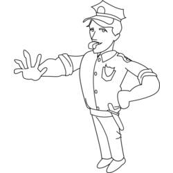Раскраска: полицейский (Профессии и профессии) #105398 - Раскраски для печати