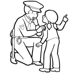Раскраска: полицейский (Профессии и профессии) #105410 - Раскраски для печати