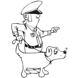 Раскраска: полицейский (Профессии и профессии) #105425 - Бесплатные раскраски для печати