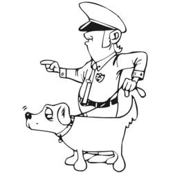Раскраска: полицейский (Профессии и профессии) #105427 - Бесплатные раскраски для печати