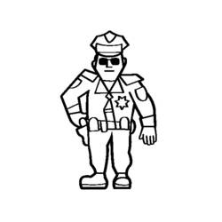 Раскраска: полицейский (Профессии и профессии) #105442 - Раскраски для печати