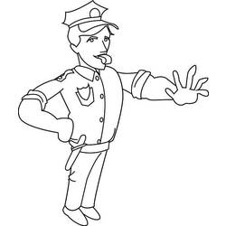 Раскраска: полицейский (Профессии и профессии) #105447 - Раскраски для печати